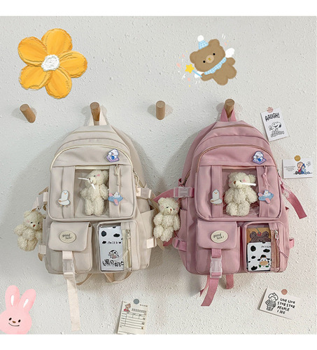 Mochila Impermeable De 16 Pulgadas For Mujer Y Estudiantes