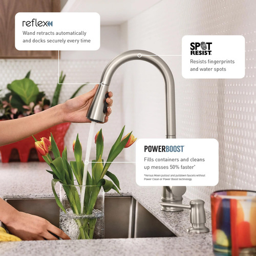 Grifo De Cocina Moen Arbor 7594evsrs En Acero Inoxidable
