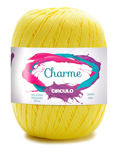 Linha Charme Círculo 150gr Crochê Tricô 100% Algodão 396mts Cor Lima