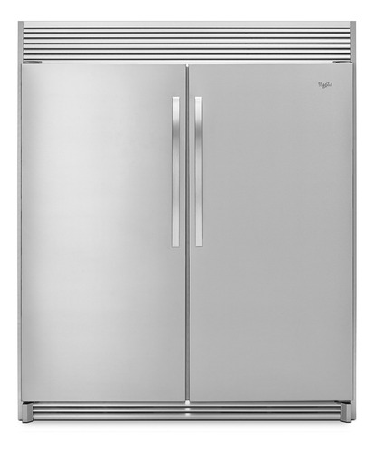Refrigerador Whirlpool WSR57R18DM color acero inoxidable monocromático con capacidad de 510L
