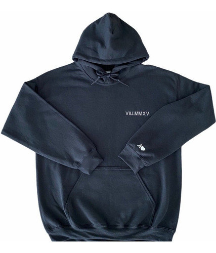 Sudadera Bordada Con Fecha