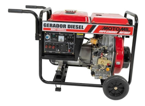 Gerador Diesel 7,5 Kva Trifásico 220v Mdgt-8000cle Motomil