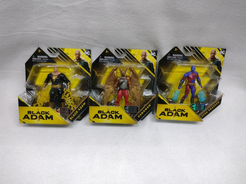 Juguete Superheroe Black Adam Pack 3 Hawkman Atom Original