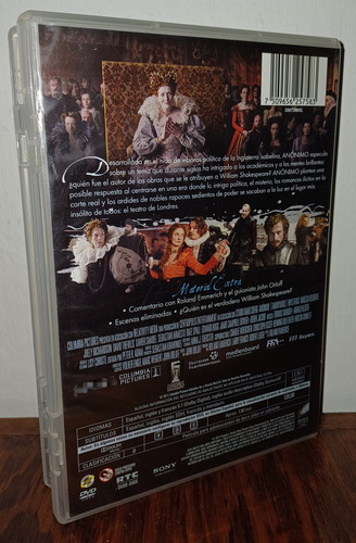 Dvd Anónimo - Anonymous Vanessa Redgrave (Usado)