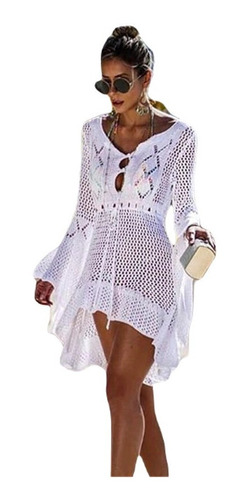 Vestido Playero De Crochet Para Mujer