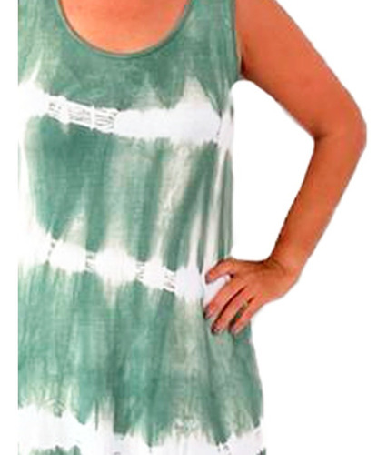Imagen 4 de 8 de Vestido Batik Largo Verde