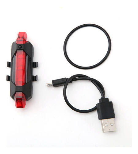 Luz Bici Auxiliar Inalámbrica Usb Intermitente Rojo Roja