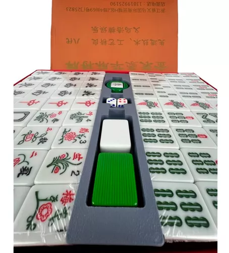 Jogo Mahjong Chinês Tradicional 144 Peças