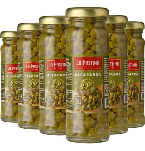 6x Alcaparras La Pastina Peso Drenado 60g