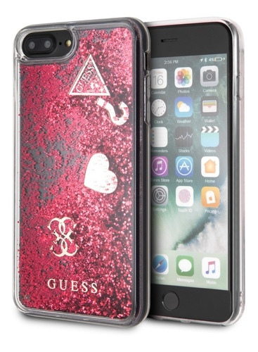 Funda Case Guess Brillos Roja Compatible iPhone 6,7,8 Plus 