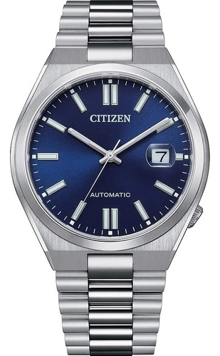 Reloj Citizen Automático Esfera Azul Para Hombre Nj0150-81l