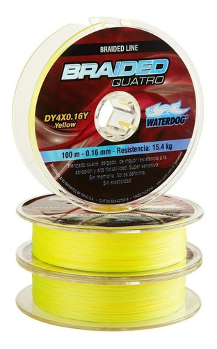 Imagen 4 de 6 de Tanza Multifilamento Waterdog Todas Las Medidas 100 Metros Pesca Hilo Multi Pescar Carretel Original