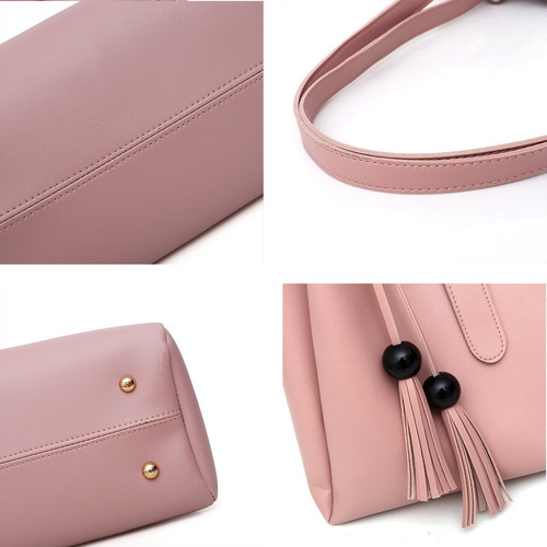 Set 3 Bolsas Borla Dama Mujer Cosmetiquera Cartera Versatil