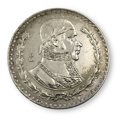 Moneda 1 Un Peso 1966 Plata .100 Morelos México Siglo Xx (Usado)