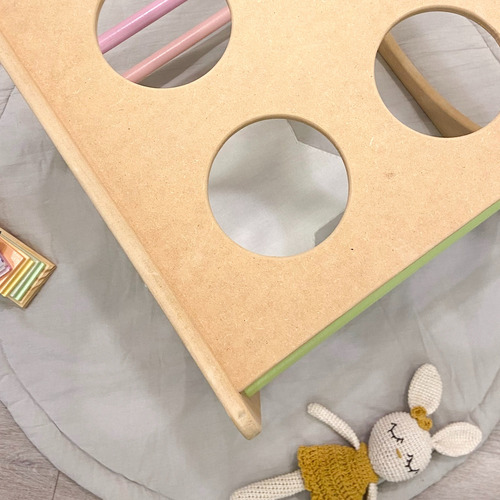 Cubo Montessori - Trepador Pasador - Mdf - 50x50x50cm