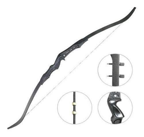 Arco Recurvo Prana Pro Hunter Profesional Caza Reforzado