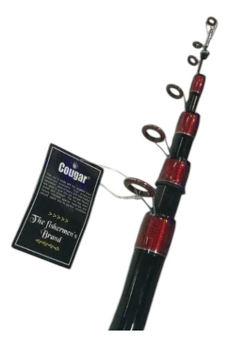 Caña Telescópica Cougar Nevada Black 4 Mts Pesca Pejerrey Negro