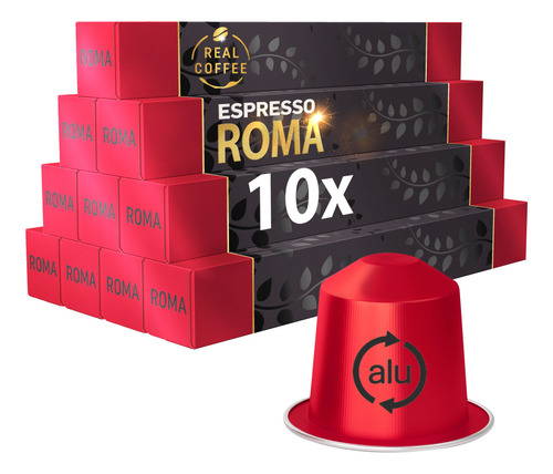Cápsulas Real Coffee® Roma Compatible Con Nespresso®