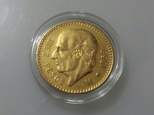 Oro Puro 22k. Centenario De Mexico 10 Pesos Gran Inversion 