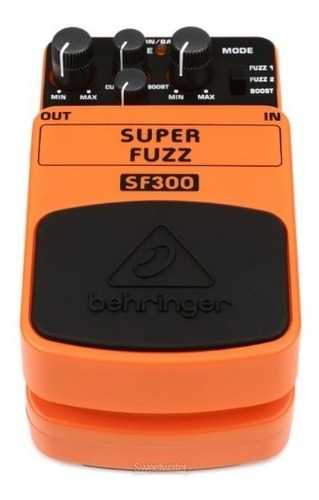 Pedal de efeito Behringer Super Fuzz SF300 laranja