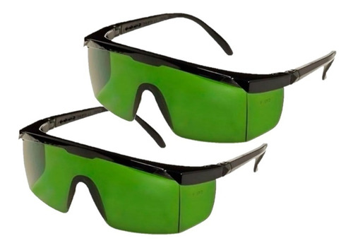 Kit 2 Óculos Protetor Imperial Epi Verde Haste Regulagem Ca