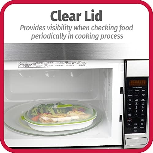 Vaporizador De Verduras Y Pescado Para Microondas De Plástic