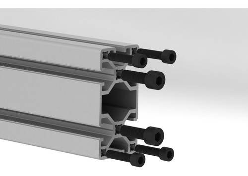Imagen 5 de 10 de Perfil Aluminio 4080 1 Mt Tipo Bosch Router Cnc Estructural