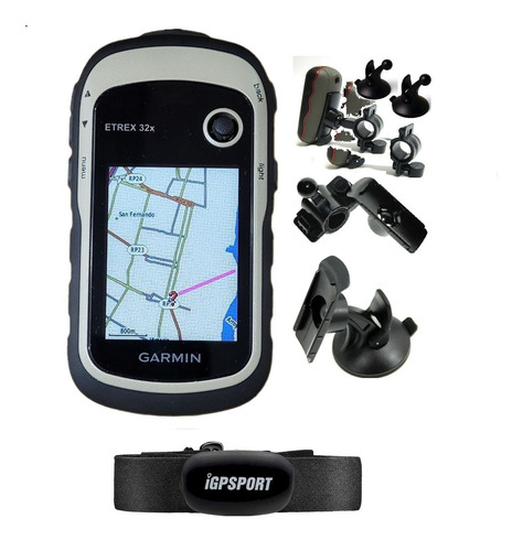 Gps Garmin Etrex 32x Kit Soportes + Banda Cardiaca Pecho +m