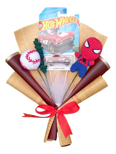 Spiderman Bouquet Con Hot Wheels 