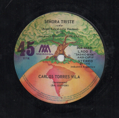 Carlos Torres Vila Señora Triste Sangre Vino Simple 7 Kktus (Usado)