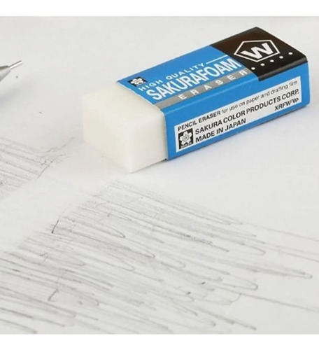 Borracha Para Desenho Foam Sakura C/ 3 Unidades Xrfw-100