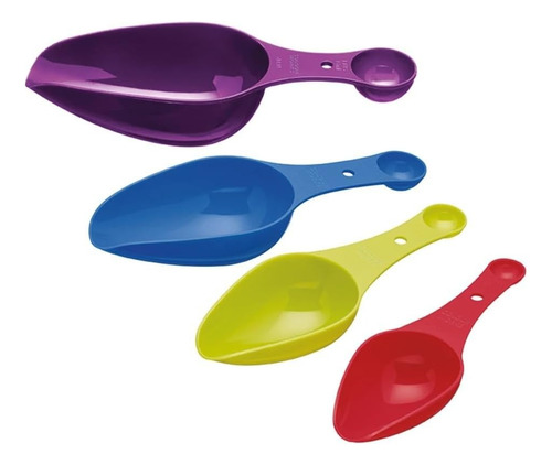 Juego De 4 Palas Cucharas Medidoras Doble Funcion