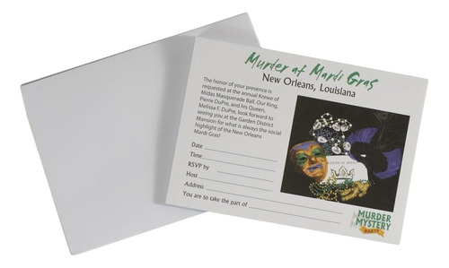 Murder Mystery Party Game University Games Mardi Gras