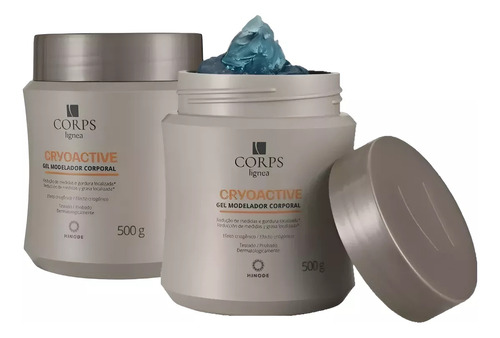 2 Piezas Gel Modelador Corporal Cryoactive Hinode Corps Fragancia Mentol
