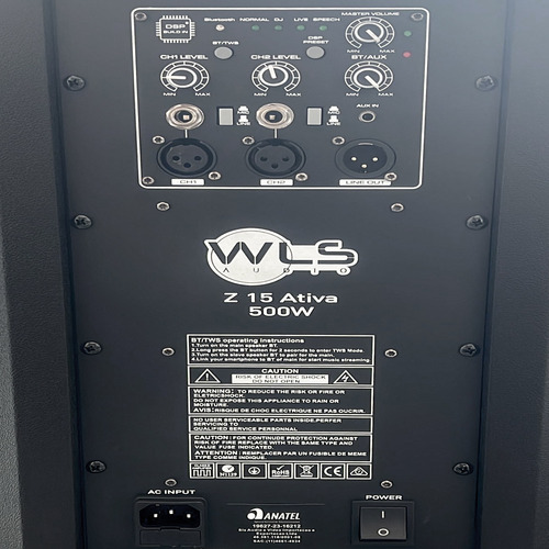 Caixa De Som Ativa Wls 15 Polegadas Z15 500w Bluetooth