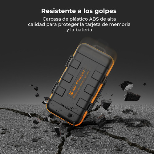 Tarjetero K&f Camera Battery Sd Para 4 Tarjetas Sd Y 2 Bater