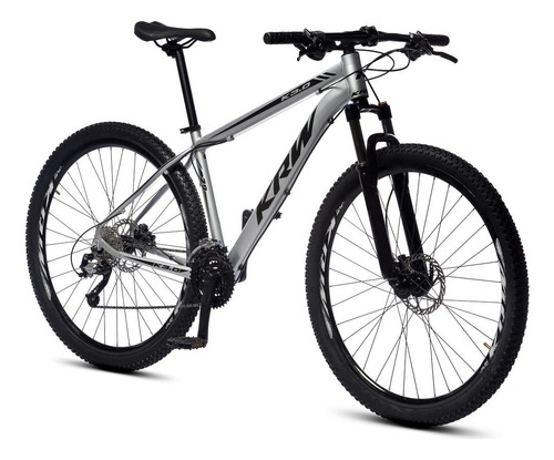 Bicicleta Aro 29 Krw Alum 27v Shimano Acera Hidrál Trava S31 Cor Prata/preto