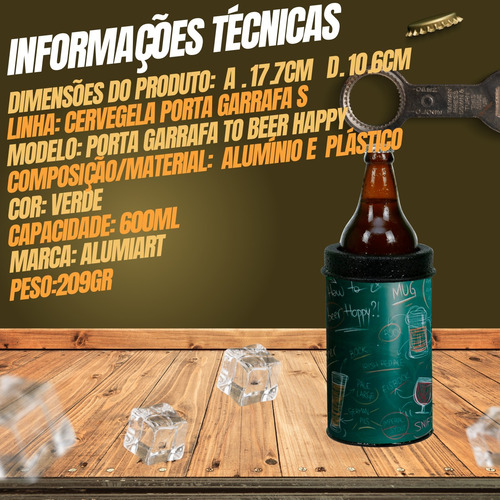 Porta Garrafa Cerveja Termica To Beer Happy 600ml Original