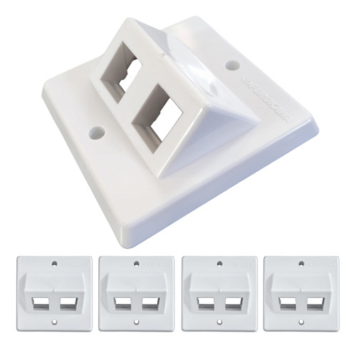 Kit C/ 5 Espelhos Angular 3x3 2p Branco 35050489 - Furukawa