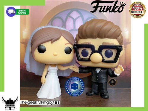 Funko Pop Ellie & Carl Boda 2 Pack Up Disney Pop In A Box Ex