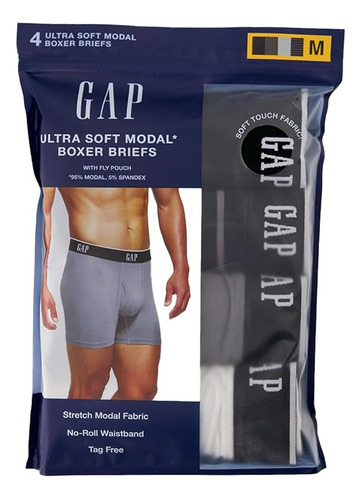 Boxer Para Hombre Gap Pack De 4 Calzoncillos Cómodos Colores
