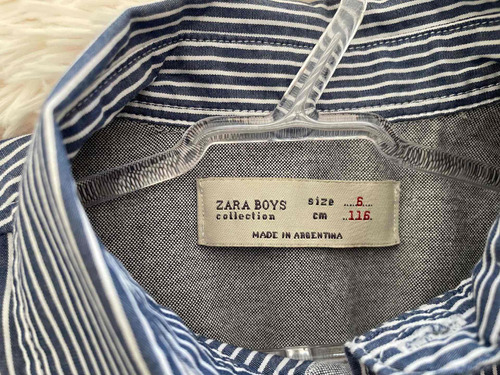 Camisa Manga Larga Talle 6 Zara