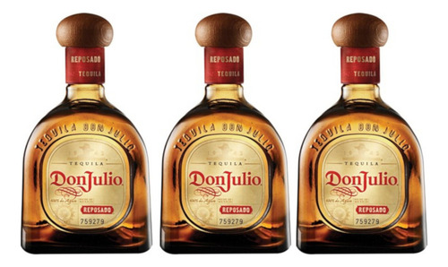 Paquete De 3 Tequila Don Julio Reposado 700 Ml