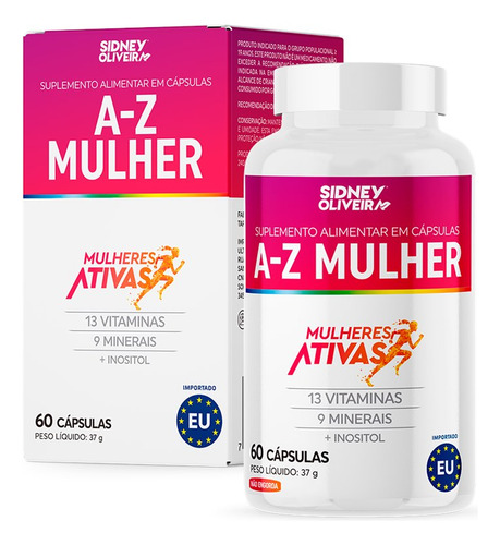 A-z Mulher Mulheres Ativas 60cáps Uniãoeuropeia Sidneyolivei Sabor Sem Sabor