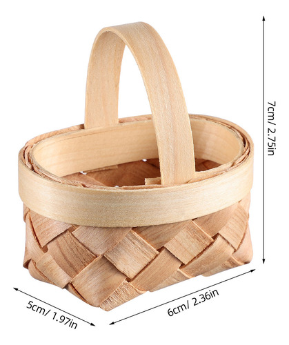 Cesta Portátil Cabilock, 12 Cestas Tejidas De Madera, En Min