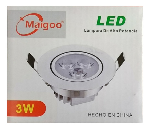Lampara Led Para Empotrar 3w Dirigible Plafon 6cm Mgdir3 Color Luz Fría