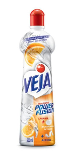 Kit 3 Limpador Multiuso Veja Power Fusion Laranja 500ml