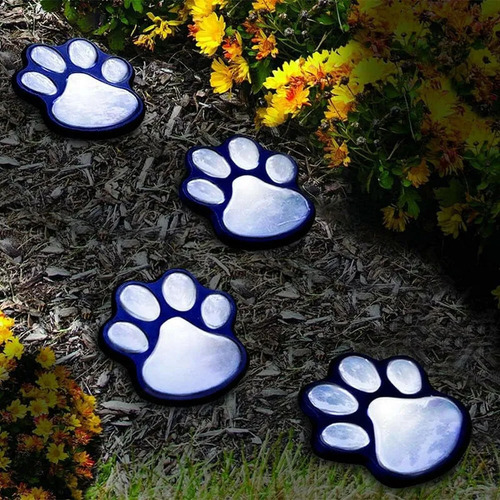 4 Luces Solares Para Exteriores Con Forma De Pata De Perro