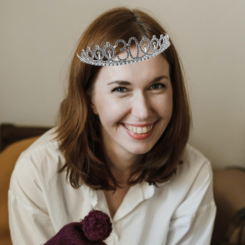 Diadema De Cumpleaños Con Diamantes De Imitación De Cristal