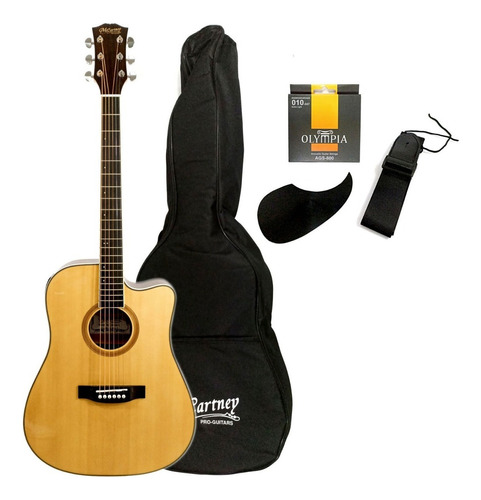 Guitarra Electroacústica Mccartney X6m10041nlc5 Natural Orientación De La Mano Diestro
